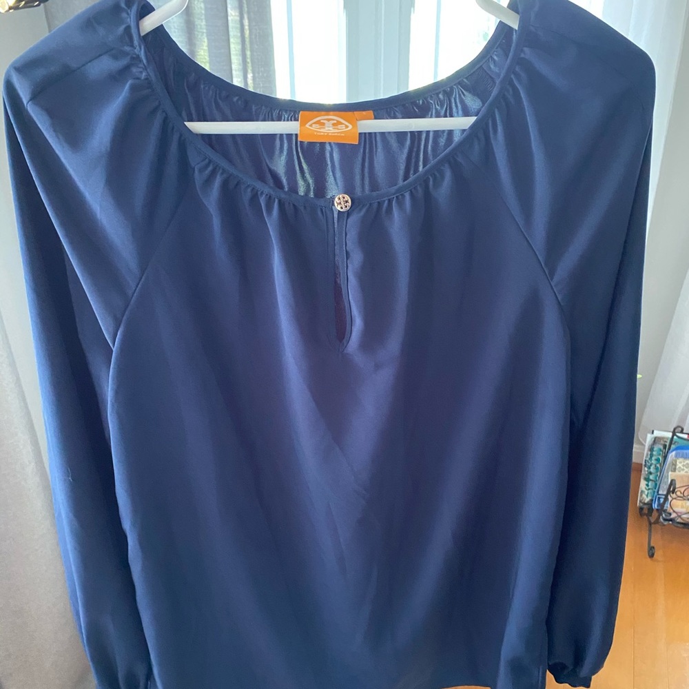 Tory Burch Peasant Blouse Navy